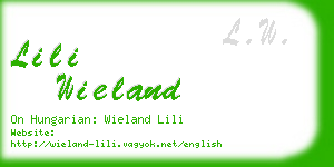 lili wieland business card